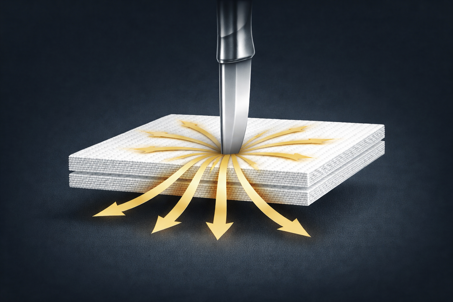 Knife blade testing against aramid armor